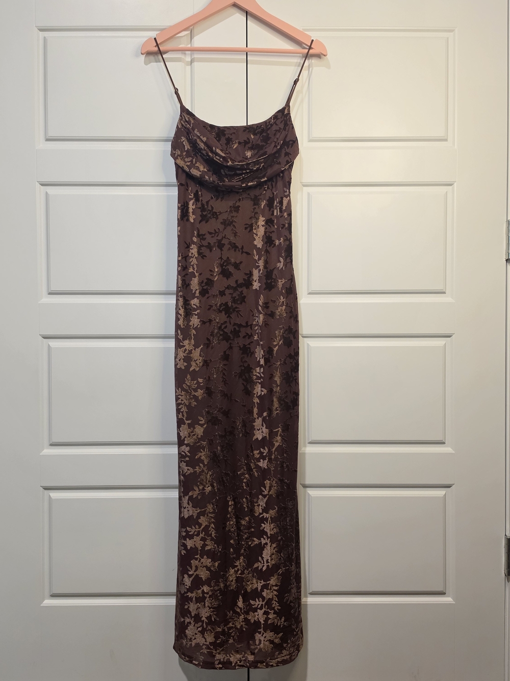 Bobbles & Lace Cowl Neck Floral Maxi Dress Size Small